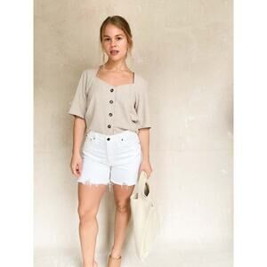 ETICA Skylar Cutoff Short - Vintage White size 31 (US L)